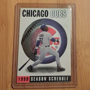 Vintage 1999 Chicago Cubs Season Schedule Mini Wal